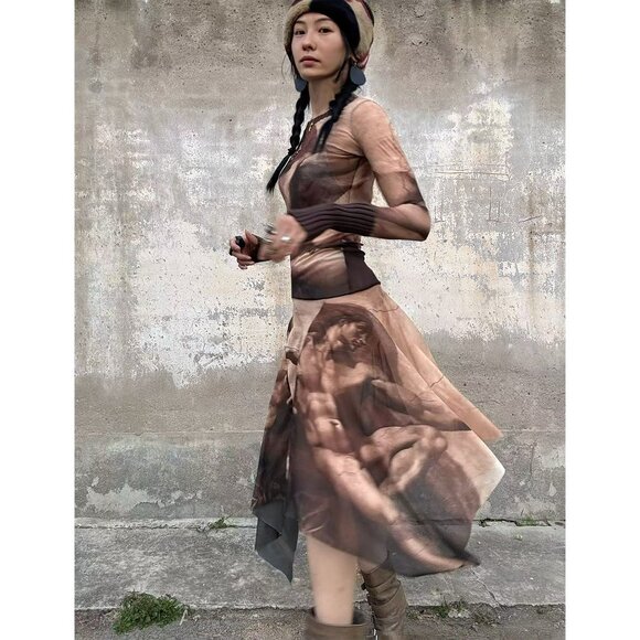 Jean Paul Gaultier La Musee capsule collection The creation of adam dress - Picture 4 of 11